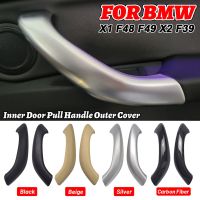 Black Beige Silver Carbon Fiber Left Right Interior Door Handle Outer Cover Trim Replacement For BMW X1 F48 F49 X2 F39