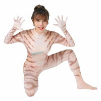 เซ็กซี่ Aimal พิมพ์บอดี้สูทผู้หญิง Cat Jumpsuit Catsuit กับถุงมือ Rave Club Slim Bodycon Zentai ชุดฮาโลวีนคอสเพลย์เครื่องแต่งกาย