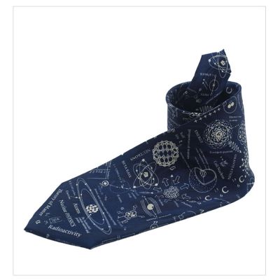 Match-Up New Polyester Print Science Elements Casual Mens Tie Cartoon Tie Bowtie Fashion Casual Printed Ties for Men Wedding