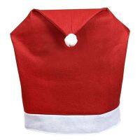 【lz】∈❐❇  Non-Woven Xmas Santa Hat cadeira tampa traseira quarto acessórios de mesa ornamentais arte