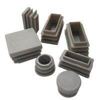 ☬✸ 4pcs Square Steel Tube Blank End Caps Plugs Gray Plastic Inner Plugs Dust Cover for Furniture Chairs Table Legs Protector