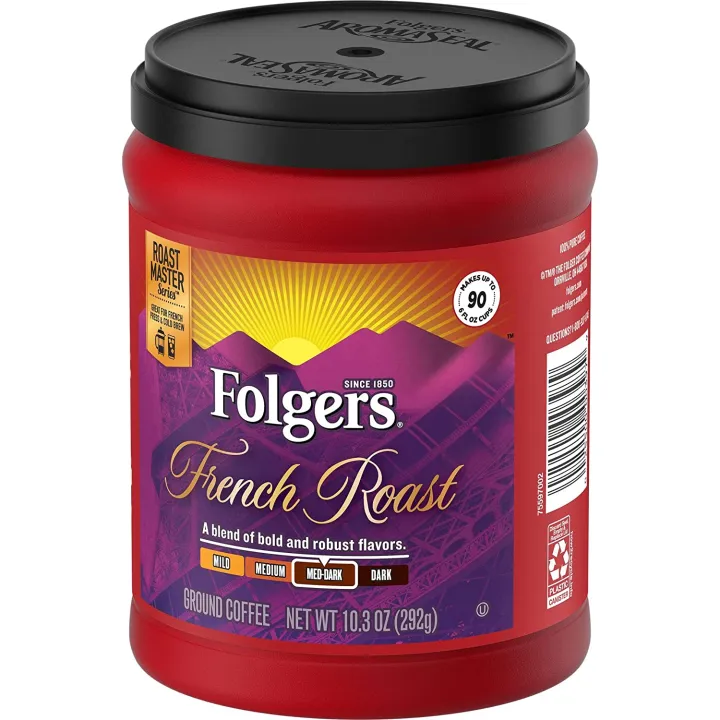 Folgers FRENCH ROAST Medium Dark Roast Ground Coffee - Brewed/Drip ...