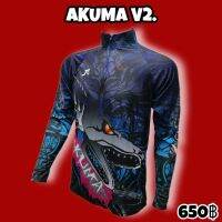 เสื้อตกปลา แฟชั่น กีฬากลางแจ้ง JK THAILAND ลาย AKUMA V.2 ป้องกันUV 80-90% สีไม่ตก แห้งเร็ว ใส่ได้ ชาย และ หญิง