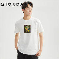 GIORDANO Men Abstract Art Series T-Shirts Fashion Print Crewneck Tee Short Sleeve 100% Cotton Summer Casual Tshirts 91093148