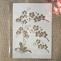 A4 29cm Plum Flower Branch DIY Layering Stencils Wall Painting Scrapbook Coloring Embossing Album Decorative Template Pipe Fittings Accessories