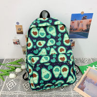 summer new avocado backpack Fashionable cute little fresh womens nylon backpack College style teen girl student schoolbag