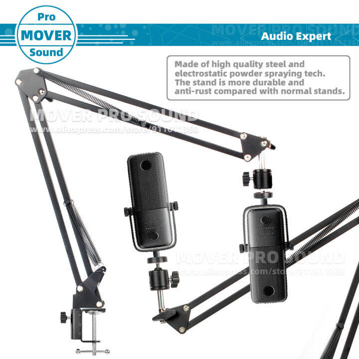 Desktop Suspension Scissor Boom Arm Mic Rack For Elgato Wave 3