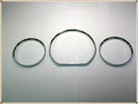 Chrome Speedometer Gauge Dial Rings Bezel Trim Chrome Tacho Rings for Mercedes Benz W210 00-02 W202 00-02