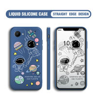 เคส Mop สำหรับ Realme C30S แฟชั่น NASA Earth Planet Astronaut เคสโทรศัพท์ลายขอบสี่เหลี่ยมปลอกซิลิโคนเหลวเคสกล้องคลุมทั้งหมด