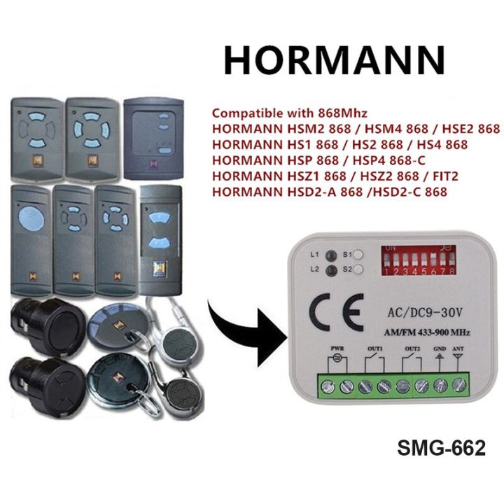 HORMANN Garage Door 868 MHz Remote Control 868.35MHz Swithc for Gate