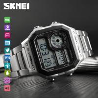 SKMEI แฟชั่นผู้ชายนาฬิกาข้อมือนาฬิกากีฬาทหาร 5Bar กันน้ำ Chronograph EL นาฬิกาปลุกแบ็คไลท์ Snooze รายชั่วโมงอัตโนมัติปฏิทิน 1335