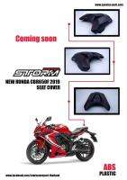 ชุดแต่งครอบเบาะหลังพร้อมทำสีดำแถบแดง Seat Cover STORM สำหรับ HONDA CBR650/CBR650R 2019 (Fiber ABS&amp;Cabon Fairing)