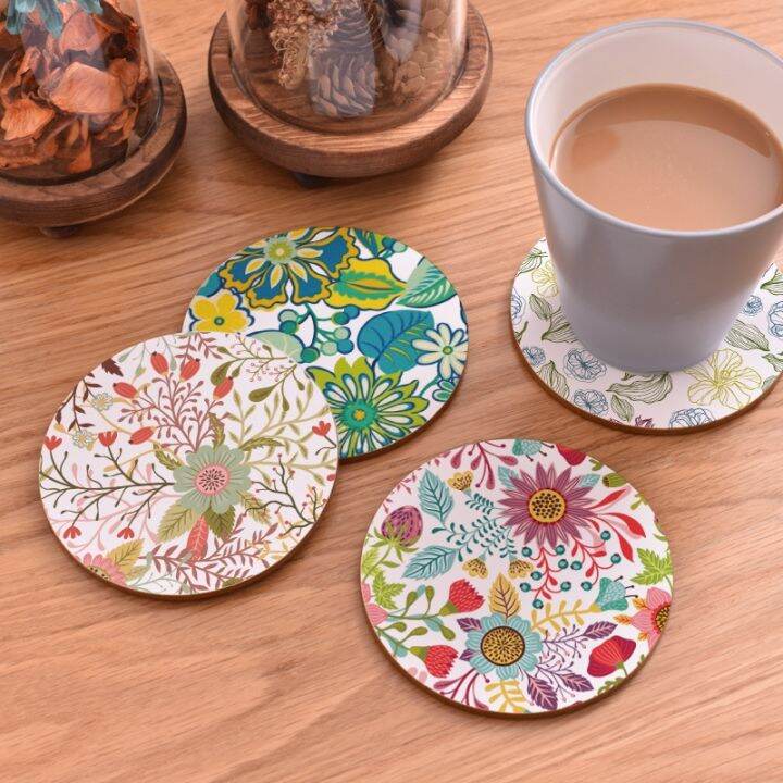 cw-table-round-dining-placemats-cup-flowers-insulation-coasters-coaster