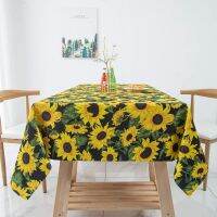 【cw】 Sunflower Pattern Tablecloth Waterproof and Oilproof Tablecloth Picnic Banquet Party Kitchen Restaurant Decor Nappe De Table ！