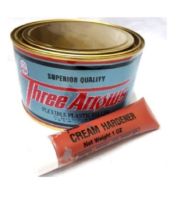 Three Arrows สามศร สีโป๊วแดง สูตรดั้งเดิม น้ำยาเร่งสีแดง ขนาด 1000 กรัม สีโป๊วรถยนต์ แห้งเร็ว ตกแต่งผิวให้เรียบ ซ่อมสี รอยบุบ