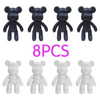 23ซม. 8Pcs ขายส่ง Bearbrick Handmade Gloomy Bear POPOBE สีขาว Blank Vinly ของเล่นสำหรับ DIY ทาสี Medicom ของเล่นสะสม