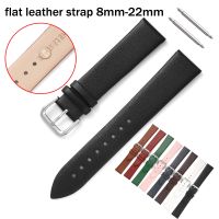 fgjdtrdh Thin Genuine Leather Watch Strap 8mm 10 12 13 14 15 16 17 18 19 20mm 21 22mm Smooth Watchband Stainless Steel Buckle Band