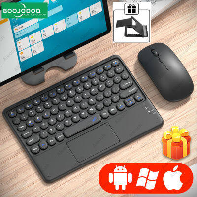 GOOJODOQ【Free Gift Stand】For Keyboard And Mouse Combo Wireless Bluetooth Keyboard With Touch Pad For Xiaomi Samsung Tablet Android IOS Windows826