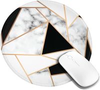 【lz】∋  Non Slip Round Mouse Pad textura de mármore preto e branco Gaming Mouse Mat para computadores laptop escritório casa 79