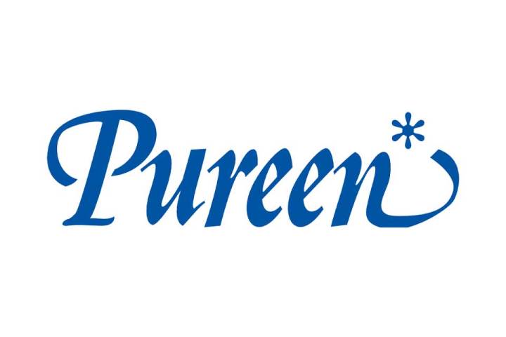 pureen-เพียวรีน-แผ่นยางธรรมชาติรองนอน-ลายตาราง-แบบปุ่มลม-ไซส์-l-ขนาด-60x90-cm-1-ม้วน-คละลาย