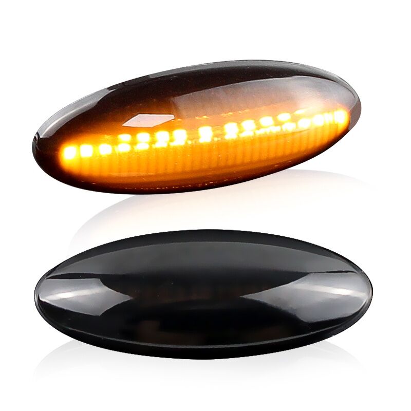 ZR For 2Pc Car Dynamic Side Marker Lights For Toyota Yaris 2005-2011 Corolla Auris RAV4 Sequential Blinker Turn Signal Streamer
