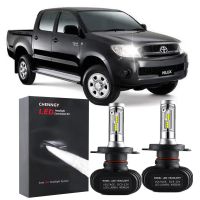 2ชิ้น X โคมไฟ LED สีขาว600K หลอดไฟหน้าสำหรับ Toyota Hilux Vigo และ Toyota Vios 07-13