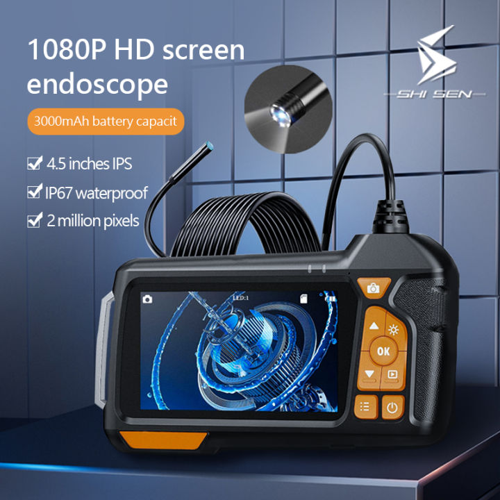 8mm Handheld Endoscope IP67 Pipeline Inspection Camera 1080P 4.5