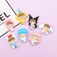 {Toy City} 10ชิ้น/ล็อต Kawaii เรซิ่นตุ๊กตาเด็กผู้ชายหลังแบน Cabochon สำหรับ Headwear DIY อุปกรณ์เสริม Scrapbooking งานฝีมือตกแต่งเคสโทรศัพท์