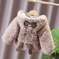 Winter Baby Boys Warm Coat Plush Jacket Fur Hooded Toddler Girl Baby Outerwear Jackets Thicken Kids Girls Outerwear Clothing