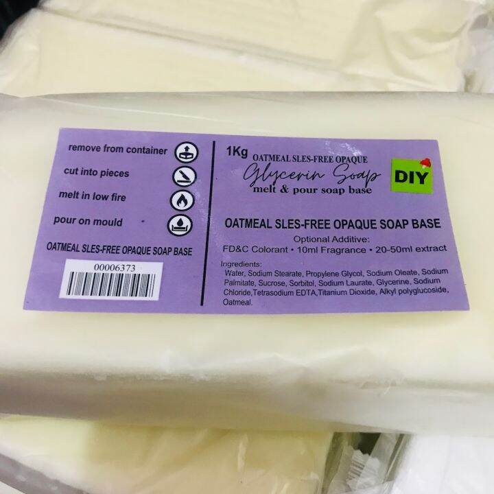 1kg Oatmeal SLESFREE Glycerin Melt and Pour Soap Base Lazada PH