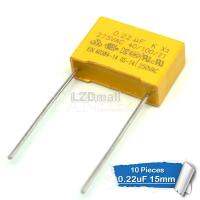 10pcs 0.22uF X2 Safety Capacitors 275VAC 275V 220nF Polypropylene Film Capacitor Lead Pitch 10mm 15mm