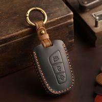 Car Key Case Genuine Leather Cover for Hyundai Santa Fe Sport Ix45 Equus Centennial Genesis G80 Grandeur Azera