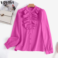 (จัดส่งฟรี)Fancystyle VONDA เสื้อมีระบายสำหรับเดินทางแฟชั่นของผู้หญิงเสื้อมีแขนยาวสำหรับใส่ทำงาน #2