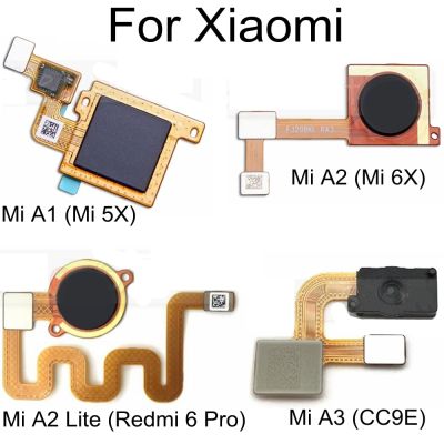 ปุ่มกลับ Touch ID Scanner ลายนิ้วมือ เซนเซอร์ Flex Cable สําหรับ Xiaomi Mi A1 5X A2 6X A3 CC9E A2 Lite 6 Pro อะไหล่โทรศัพท์