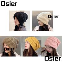 d363218 Osier1 หมวกบีนนี่ลําลอง ผ้าถัก สีพื้น น่ารัก สําหรับผู้หญิง 5 สี