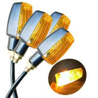 2Pcs Universal Motorcycle Turn Signal Indicator Light Turning LED Indicators Light Blinkers Flasher Amber Moto Accessories