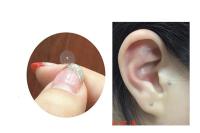 [HOT ZUQIOULZHJWG 517] คริสตัลลูกปัดหูสำหรับ AURICULAR ฝังเข็มทองแม่เหล็กหู Acupressure เม็ดคู่สติกเกอร์สำหรับการลดน้ำหนักสีวาง