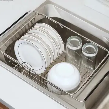 Homlly Expandable Dish Drying Rack and Utensil Holder