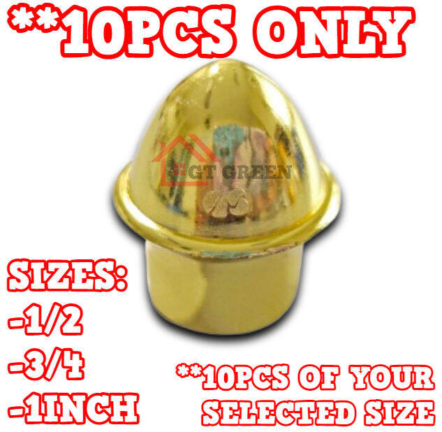 10PCS Curtain Rod Brass End Cap (1/2, 3/4 and 1 inch size) Lazada PH