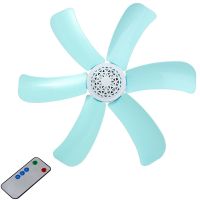 Blue 10w Silent plastic Energy saving mini ceiling fan 3-5 turn page fan 220V hanging fan Soft Wind household