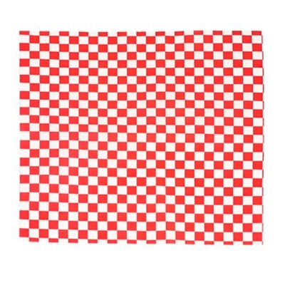 200 Pcsdisposable กระดาษห่อแซนวิชแฮมเบอร์เกอร์สีแดงสีขาว Checkered กระดาษแว็กซ์ตรวจสอบตะกร้าอาหารจานด่วน Liners