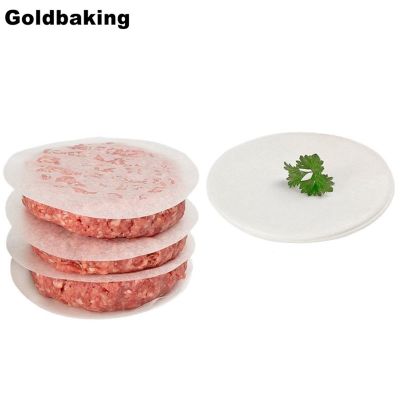 Goldbaking Round Parchment Paper Liners Safe For Oven and Electronic BBQ Grill Wax Paper Hamburger Patty Paper 500 Pack