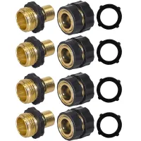 1Set of 3/4 Inch Garden Hose Quick Connector, Female &amp; Male of No Leak Quick Connect Hose Fittings