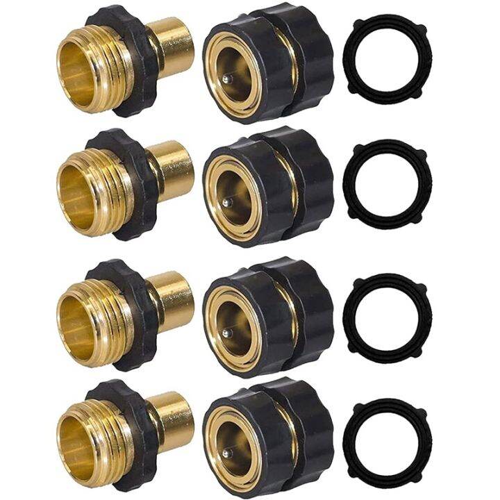 1Set of 3/4 Inch Garden Hose Quick Connector, Female & Male of No Leak