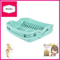 ชั้นคว่ำจานพลาสติก KECH PASTEL 38x38x11 ซม. สีเขียวPLASTIC DISH DRAINER KECH PASTEL 38X38X11CM GREEN **สินค้าแนะนำ**