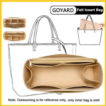 Satin Insert Organizer For Goyard GM PM Mini Womens Luxury Handbag Tote  Travel Inner Purse,Cosmetic Liner Bags Shaper