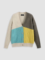 Cider Colorblock Button Up Knit Cardigan