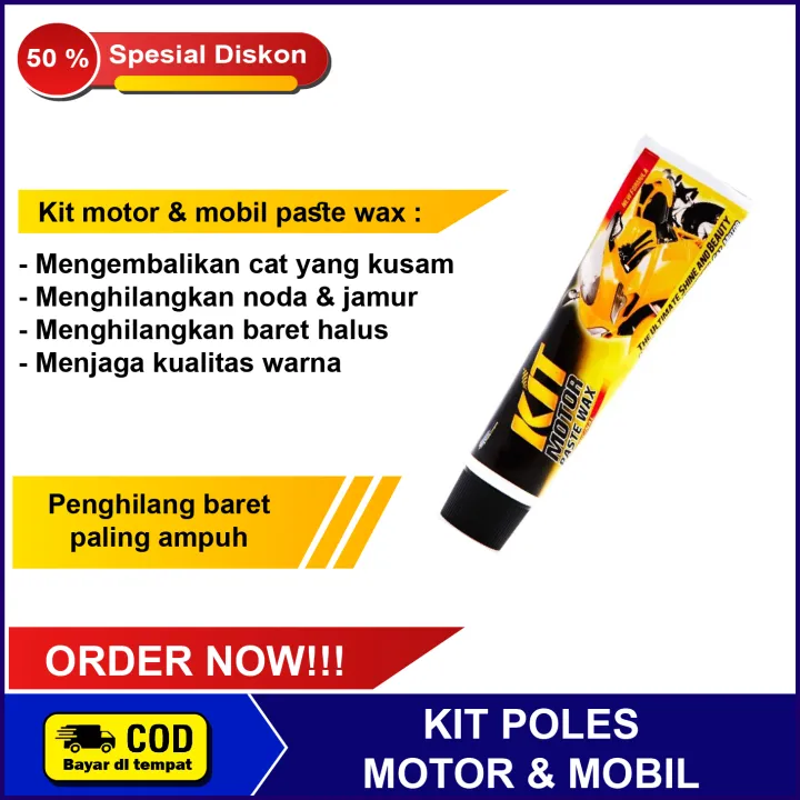 Kit Motor Paste Wax Kit Original Paste Wax Kit Kuning Poles Motor Wax