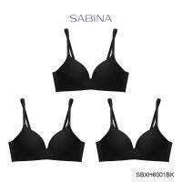 albertt ซาบีน่า เสื้อชั้นใน INVISIBLE WIRE (Set 3 ชิ้น) (ไม่มีโครง) SEAMLESS FIT รุ่น Soft Doomm รหัส SBXH6001BK สีดำ