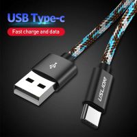 USLION USB Type C Cable For Pocophone F1 2.4A Fast Charging usb Cable Type-c Data Cord For Xiaomi Samsung S9 Camouflage Cable Wall Chargers